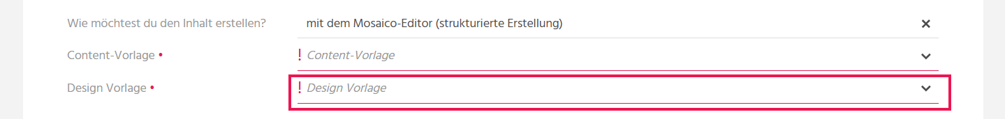 Bearbeitungsansicht einer Serienmail in ADITO xRM mit geöffnetem Auswahlfeld für den Mosaico-Editor und verfügbaren Design-Vorlagen