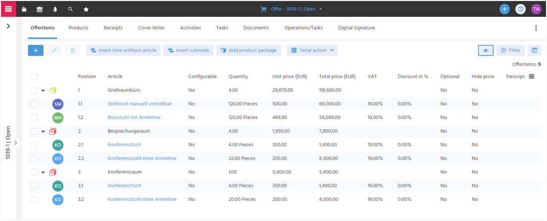 Screenshot with "Item without Article". 
