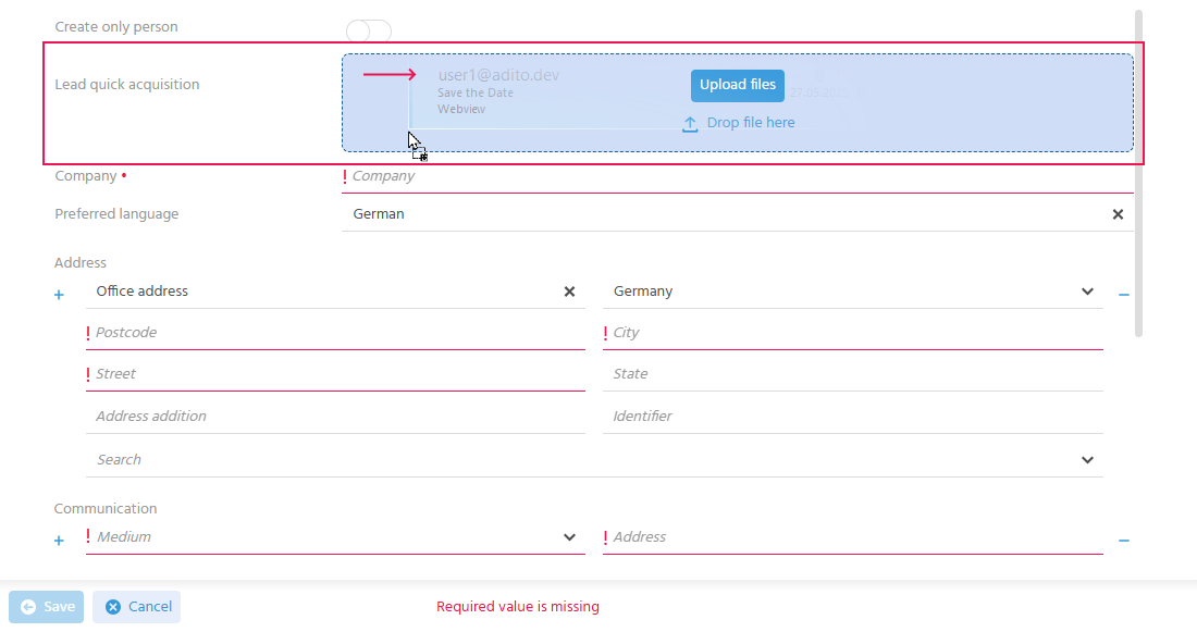 Quick Entry Import