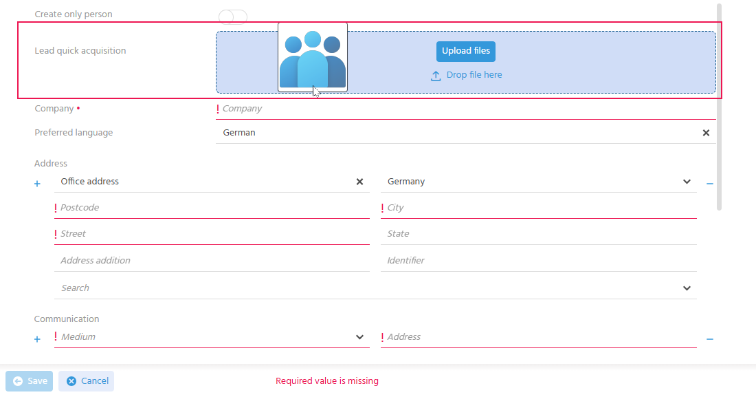 Quick Entry Import